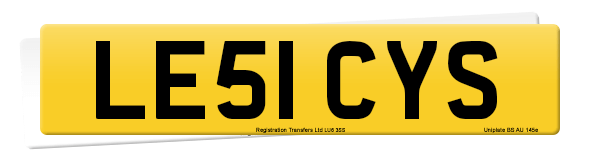 Registration number LE51 CYS